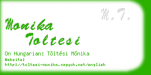 monika toltesi business card
